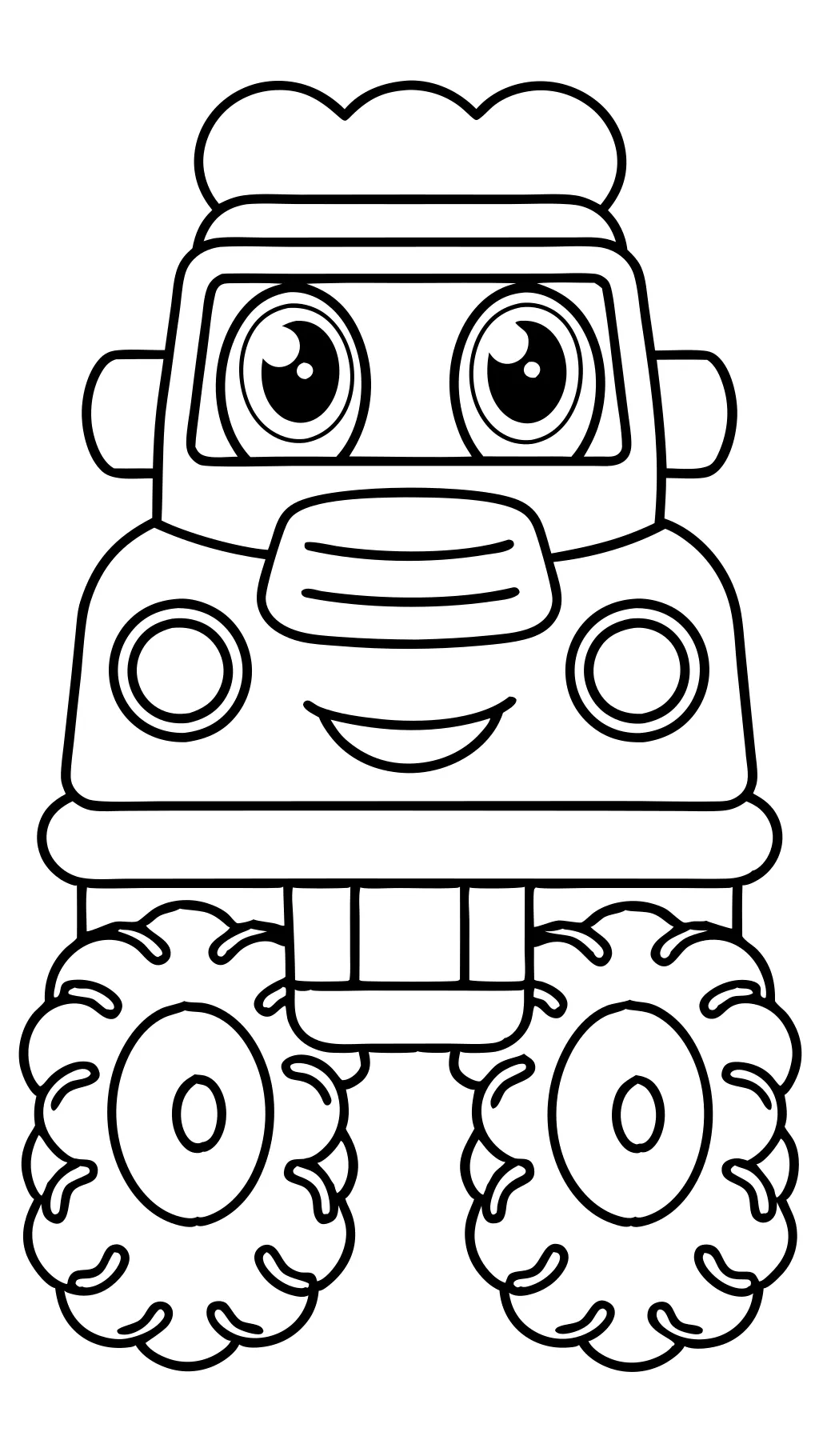 easy monster truck coloring pages